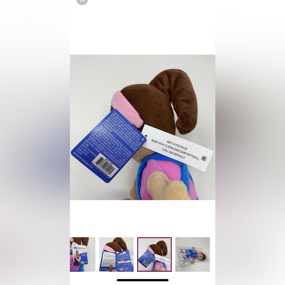 MS. RACHEL Plush Rachel Official Cuddle Comfort Doll 11 Premium Baby Toy Toddler - Picture 9 of 13